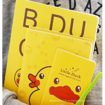 Lovely Yellow Notebook, Diary Notebook. Cuaderno de cuero de PU con cubierta suave